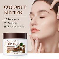 Beurre Corporel Nourrissant à l'Huile de Coco SADOER Marque Privée OEM, Lotion Corporelle Hydratante Anti-Dessèchement et Éclaircissante pour Tous Types de Peau