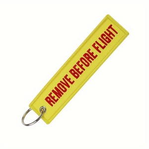 <strong>Custom</strong> Aircraft Aviation Label <strong>Key</strong> Chain Woven Remove Before You Fly Embroidered <strong>Key</strong> Ring Fashion UV Printed Keychain for <strong>Keys</strong> - Product Image 5