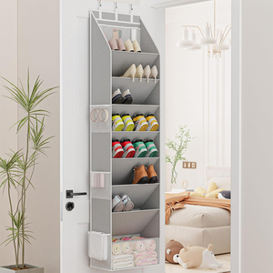 Étagère à chaussures suspendue à la porte, armoire de porte avec compartiments profonds, rangement à l'arrière de la porte - Product Image 6