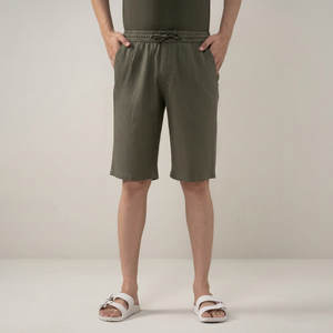 Wholesale Knitted Casual <b>Canvas</b> Breathable Eco-Friendly OEM Service Solid Color Custom Pattern <b>Plain</b> 100% Cotton Gym Shorts Men - Product Image 1