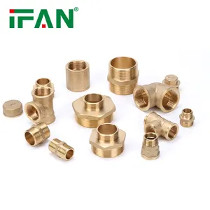 IFAN OEM ODM 1/2 ''-2'' égal réduire femelle filetage mâle eau plomberie laiton té douille coude mamelon raccords de tuyauterie en laiton