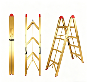 <span class=keywords><strong>Escalera</strong></span> Compacta de Acero al Carbono de Doble Cara, Tipo Barra, Ligera, Portátil, Ahorra Espacio, para Uso Industrial - Product Image 3