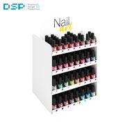Présentoir acrylique de grande capacité de haute qualité à trois couches d'usine vietnamienne DSP écologique pour le maquillage de vernis à ongles