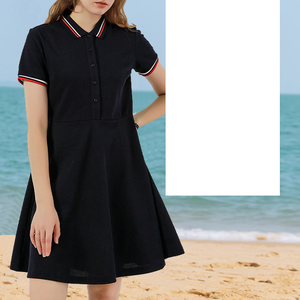 Trajes a juego para la familia Madre Niños Vestido de moda Verano Madre e hijos Traje a juego Vestidos de polo Ropa para madre e hija - Product Image 3