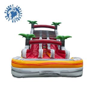 En <span class=keywords><strong>gros</strong></span> Commercial Palmier Grand Double Voie Toboggans Gonflables Avec Piscine - Product Image 3