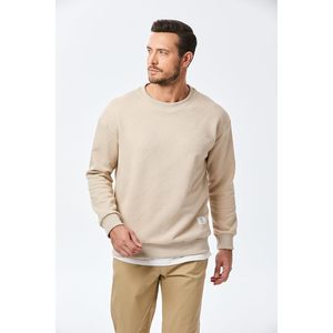 Pull-over décontracté à la mode pour hommes, sweat-shirt à col rond et manches longues avec broderie à texture géométrique 3D tailles XXS-XL - Product Image 1