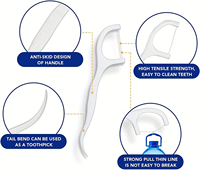 Tandenfloss voor mondverzorging, waterflosser reisset met plastic tandenstoker, munt-tandenflossprikker