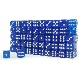 Juego de mesa de dados de plástico cuadrado personalizado de 16mm, accesorios de Casino, juego de mesa de esquinas cuadradas poliédricas, dados personalizados