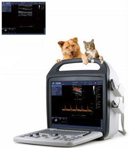 Échographe vétérinaire Kaixin DCU10 avec écran 12,1 pouces noir et blanc et double prise pour sonde - Product Image 1