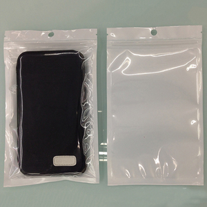 Vente chaude Blanc Perle <span class=keywords><strong>Film</strong></span> Fenêtre Transparente En Plastique Sac <span class=keywords><strong>À</strong></span> Fermeture Éclair Avec Trou De Suspension - Product Image 5