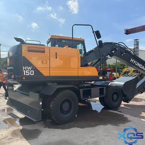Оригинальный Hyundai HW150 колесный экскаватор Second Hyundai 60 150 210 б/у колесный экскаватор Землеройная техника колесный погрузчик - Product Image 4