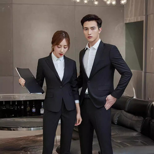 Wrinkle-Free Business Suit Set Unisex Thin Acetate Fiber Workwear For Office Use - Product Image 2