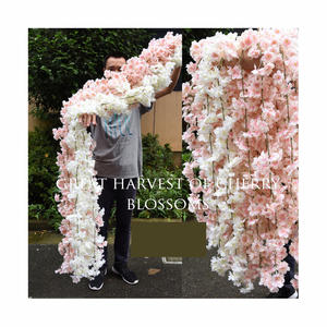 LF563 — fleurs décoratives en soie, fleurs <span class=keywords><strong>de</strong></span> cerisier artificielles en plastique, pour vacances <span class=keywords><strong>de</strong></span> mariage, offre spéciale - Product Image 1