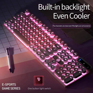 Wholesale USB New 104-key Colorful Wired RGB Backlit Gaming Keyboard Punk Keycaps Waterproof Supports OEM/ODM <b>Computer</b> - Product Image 3