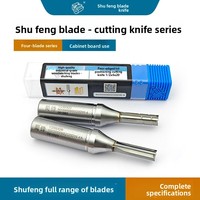 Pisau Pemotong Tiga Mata Pisau Lurus Shufeng TCT untuk Pemotongan Pinggir dan Pembuatan Alur; Mata Bor Router Kayu Berpatent; Pengukiran CNC