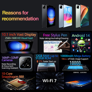 Pad6s Tablet PC Bộ vi xử lý nhanh 12GB + 512GB Bộ nhớ Android 14 cảm ứng điện dung màn hình chuyên nghiệp các tính năng được sử dụng bao gồm USB - Product Image 5