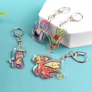 Llavero holográfico de acrílico transparente de moda, llavero personalizado de acrílico con diseño de Bubble Tea, dijes de acrílico personalizados - Product Image 1