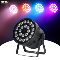 Projecteur LED Par DMX Wash RVBWAUV 6-en-1 (24x) pleine couleur pour scène, concert et spectacle