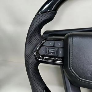 Volante Deportivo <span class=keywords><strong>GR</strong></span> de Cuero Completo para Toyota <span class=keywords><strong>Land</strong></span> <span class=keywords><strong>Cruiser</strong></span> LC79 LC76 LC70 LC300 2008-2021, Botones Negros, Acabado en Carbono - Product Image 5