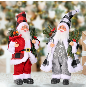 Christmas Decorations Santa Claus Ornaments Standing Posture Christmas Gift Backpack Old Man Home Table Decoration - Product Image 1