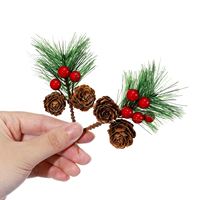 Accessoires pour mini-sapin de Noël : Aiguilles de pin, cônes de pin, branches de pin, décorations de Noël en aiguilles de pin, bâtonnets de Noël