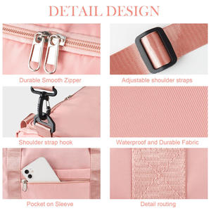 Sac de sport et de yoga personnalisable 2026 en tissu Oxford imperméable à motif uni, grande capacité, idéal pour la gym, les voyages et la caméra - Product Image 3