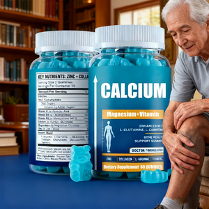 תווית פרטית של יצרן סידן תוספת gummies כוח עצם תמיכה עם ויטמינים d3 k2 ומגנזיום - Product Image 1