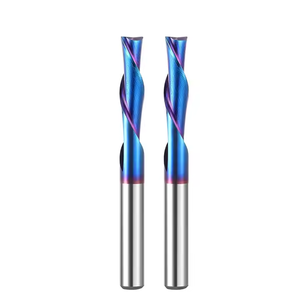 3/8 1/4 1/2 Inch Shank <span class=keywords><strong>2F</strong></span> Down Cut Spiral Router Bit pour Bois DLC Coating Solid Carbide Down Cut Two-Flûtes Spiral End Mill - Product Image 5