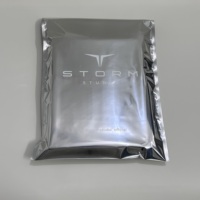 Pochette d'expédition en aluminium argenté personnalisée avec logo de marque, polymailer pour l'expédition de vêtements, pochette auto-adhésive S M L