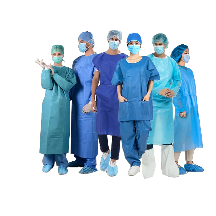 Best Choice Dust-Proof SMS PP Isolation Gowns for Clinic Non-woven Fabric Disposable Protective Isolation Gowns