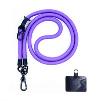 Sangle de téléphone portable universelle bleu violet écologique antivol avec logo personnalisé, sangle de poignet pour smartphone, appareil photo