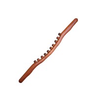 Tiefengewebe-Massagestab mit 10 Perlen aus Naturholz, Guasha-Therapie, Anti-Cellulite Triggerpunkt SPA Körperroller, Schlankheits-Tool