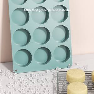 <span class=keywords><strong>Molde</strong></span> Cilíndrico de Silicona de 12 Cavidades <span class=keywords><strong>para</strong></span> Pasteles, <span class=keywords><strong>Molde</strong></span> Circular <span class=keywords><strong>para</strong></span> Galletas <span class=keywords><strong>Oreo</strong></span> Crujientes de <span class=keywords><strong>Chocolate</strong></span> y Jabón Artesanal - Product Image 2