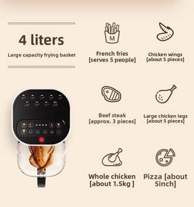 Японская новая бытовая аэрофритюрница с прозрачным стеклом, сенсорным управлением, антипригарным покрытием, маленькая, яйцевидная, электрическая. - Product Image 4