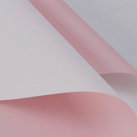 Papier d'emballage de fleurs imperméable personnalisé en usine papier d'emballage de bouquet de papier d'ouya frais de couleur pure cire pour les magasins de fleurs