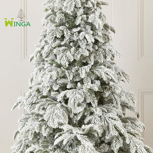 Sapin de Noël artificiel floqué de 1,80 m en pin noble, facile à assembler, style traditionnel, neige artificielle, vente en gros, personnalisation OEM prise en charge - Product Image 4