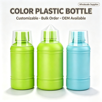 Ensemble d'emballages en plastique pour bouteilles avec capuchon anti-poussière transparent, boîte cadeau couleur personnalisée, étiquettes, fourniture directe d'usine OEM
