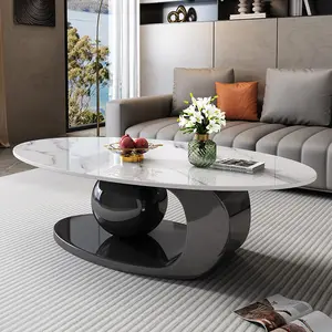 High Quality Modern Luxury Coffee Table Set Nordic Tea Table Black Golden Living Room Furniture Coffee Table