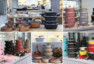 15 Chiếc Bộ Nồi Nấu Ăn Đáy Cảm Ứng Chống Dính Bằng Nhôm Đúc Bộ Dụng Cụ Nấu Ăn Nhà Bếp - Product Image 5