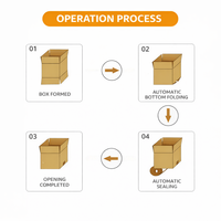 Machine automatique de formage et d'érection de boîtes en carton, facile à utiliser, pour les caisses en carton, les boîtes d'expédition et les lignes d'emballage industrielles