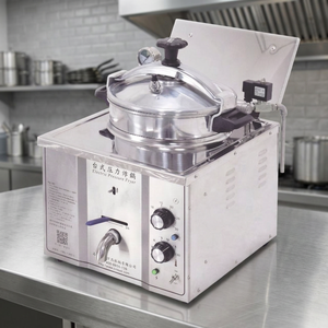 Friteuse à pression électrique professionnelle Kingbetter pour la restauration, en acier inoxydable 304, 16 L, à poser sur comptoir, certifiée CE - Product Image 3