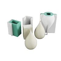 AINIKA Bougie personnalisée Moule pour bougie en béton Moule en silicone personnalisé avec coque en plastique