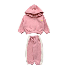 Espesar niños niña ropa Boutique dos piezas sudaderas con capucha Niño chándal para niña - Product Image 4