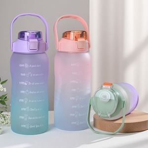 ขวดน้ำกีฬาแบบสองชั้น ขนาด 1 ลิตร/2 ลิตร ปราศจากสาร BPA ฝาปิดแบบเด้ง  ปรับแต่งโลโก้และสีได้ ล้างในเครื่องล้างจานได้ เหมาะสำหรับการออกกำลังกายกลางแจ้ง - Product Image 5