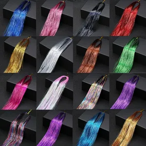 Kit de Tinsel Brillante para el Cabello de 48 Pulgadas, Arcoíris, para Mujeres, Extensiones de Cabello con Brillo Colorido, Accesorios para el Cabello - Product Image 6