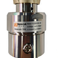 Régulateur de pression de gaz monophasé haute performance à double manomètre pour oxygène et GPL, 300 psi ; 1,6 MPa, en acier inoxydable 316L