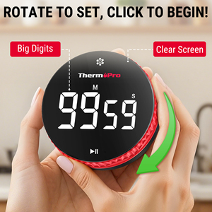 เทอร์โมโปร TM04 นาฬิกา<span class=keywords><strong>จับเวลา</strong></span>ครัวแบบดิจิตอล พร้อมช่วงเวลา 99 ชั่วโมง หน้าจอ LED ขนาดใหญ่ พร้อมขาตั้งแม่เหล็กแข็งแรง สำหรับห้องเรียน สำนักงาน ห้องออกกำลังกาย - Product Image 3