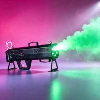 Pistolet à brouillard électrique léger 1500W, machine à fumée LED portable avec télécommande, multicolore, en acier inoxydable, pour améliorer l'ambiance