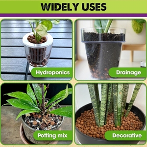 Organic Expanded <b>Clay</b> Pebbles 8mm Lightweight for Soil Drainage Orchids Indoor Plants Succulents - Product Image 5