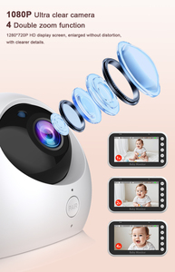 Anicebb, Fabricante Chino de Cámaras de Seguridad para el Hogar, Reproductor de Música con Audio Bidireccional de 4.3 Pulgadas, Visión Nocturna, Canciones de Cuna, Alimentación, 720P Integrado - Product Image 4